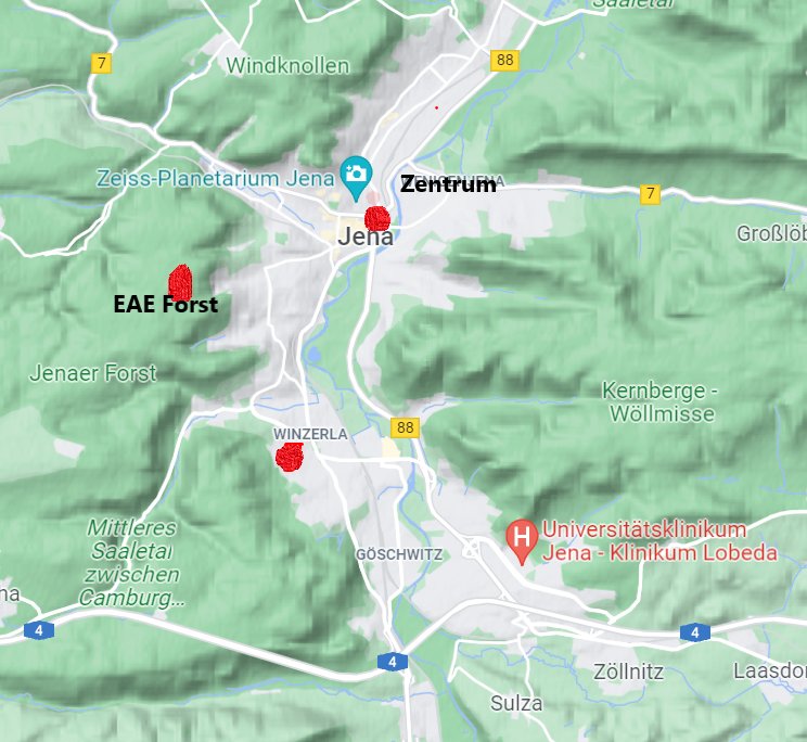 Erstaufnahmeeinrichtung im Forst, Jena Zentrum, Winzerla, Google Maps